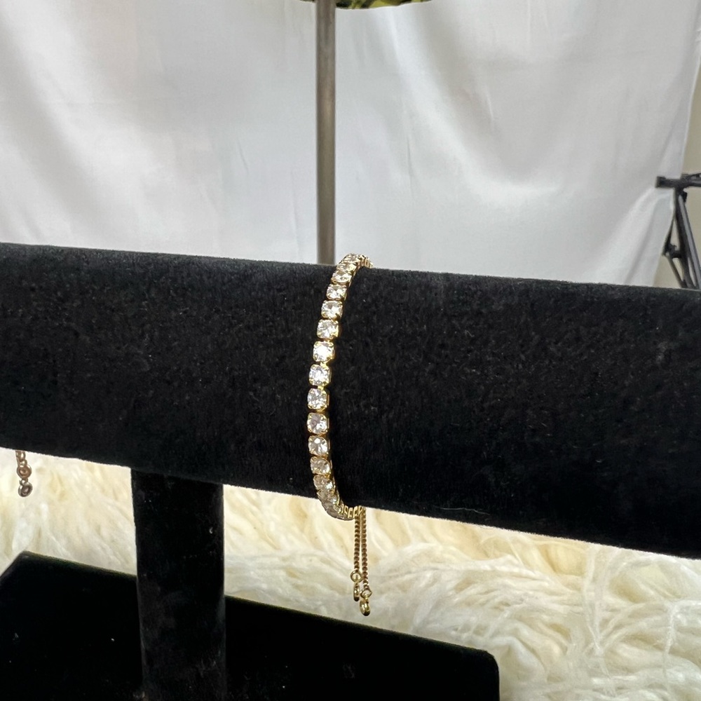 Gold Filled Crystal Tennis Bracelet